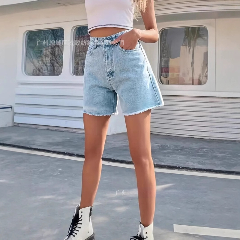 Šorti Vasaras pārrobežu ārējā tirdzniecība Jauni moderni karsti meiteņu džinsa šorti Sieviešu džinsa šorti Pārrobežu Amazon