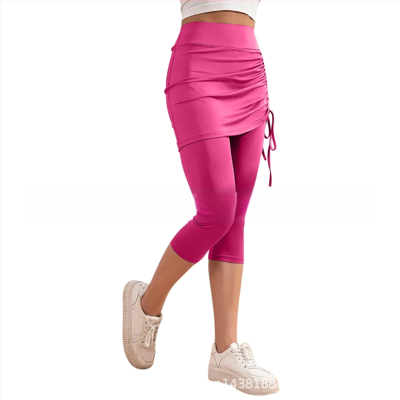 2025-ös európai és amerikai határokon átnyúló export új női magas derekú nyári tiszta színű, karcsúsított, rakott, rövidített nadrág