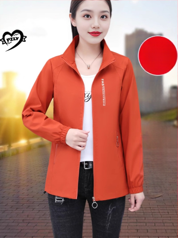 Függőleges galléros kabát női tavaszi és őszi 2025 új stílus középkorú anyuka bő plus size hétköznapi rövid dzseki felső női