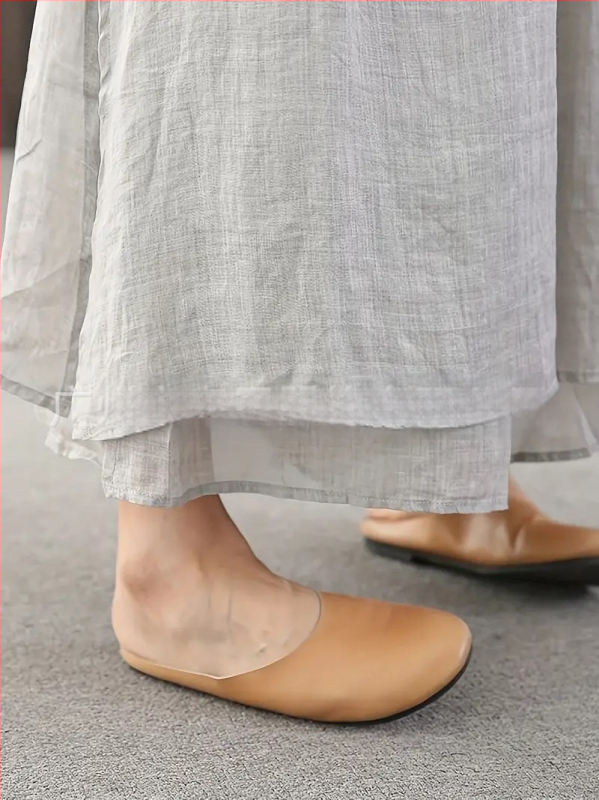 Ljeto 2025. Nove retro jednobojne svestrane udobne hlače s vilinskom suknjom u devet točaka, ženske drapirane hlače širokih nogavica