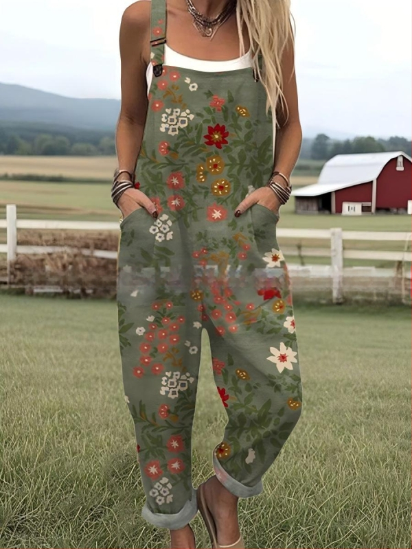 2025 Határokon átnyúló új női ruházat Amazon európai és amerikai nyári 3D nyomtatott gombos nadrágtartók alkalmi nadrágtartók