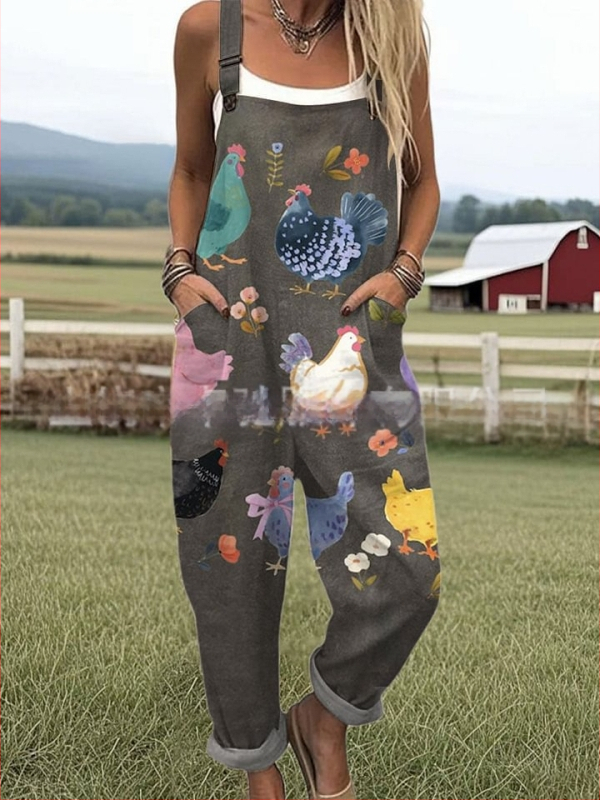 2025 Határokon átnyúló új női ruházat Amazon európai és amerikai nyári 3D nyomtatott gombos nadrágtartók alkalmi nadrágtartók