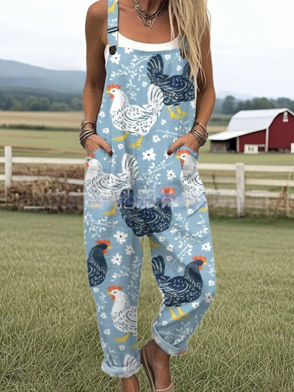 2025 Határokon átnyúló új női ruházat Amazon európai és amerikai nyári 3D nyomtatott gombos nadrágtartók alkalmi nadrágtartók