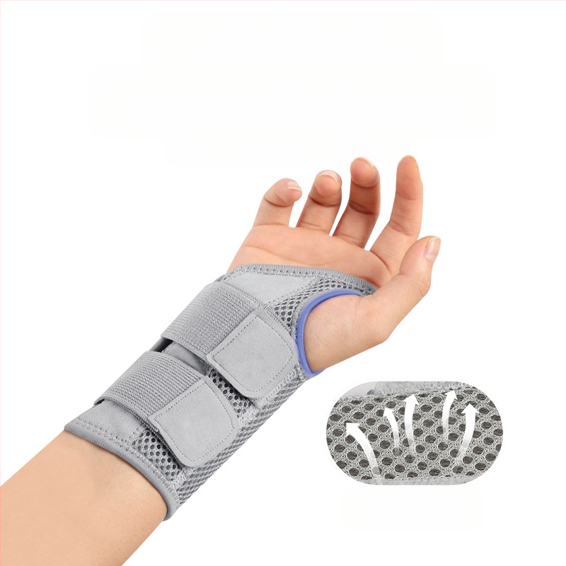 Csuklórögzítő férfiaknak és nőknek acéllemezes támasztékkal, légáteresztő csuklópánttal az ízületek rögzítéséhez és a tenyér védelméhez