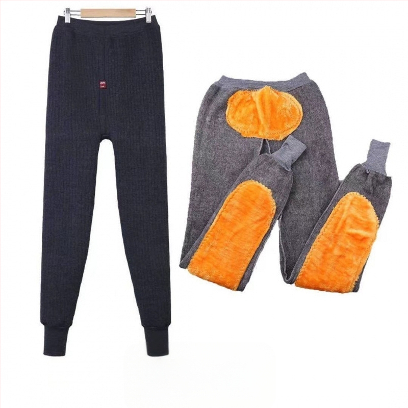 Muške tople hlače za jesen i zimu, plus size Slimming ležerne hlače s flis podstavom za debele osobe