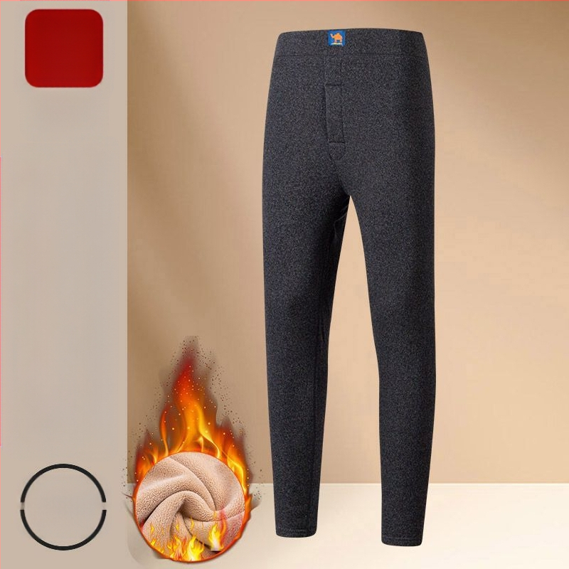Tople hlače Povećanje 100% Camel hlače s flis podstavom, zadebljane tople muške hlače protiv starenja, visokog struka, za hladne nogavice