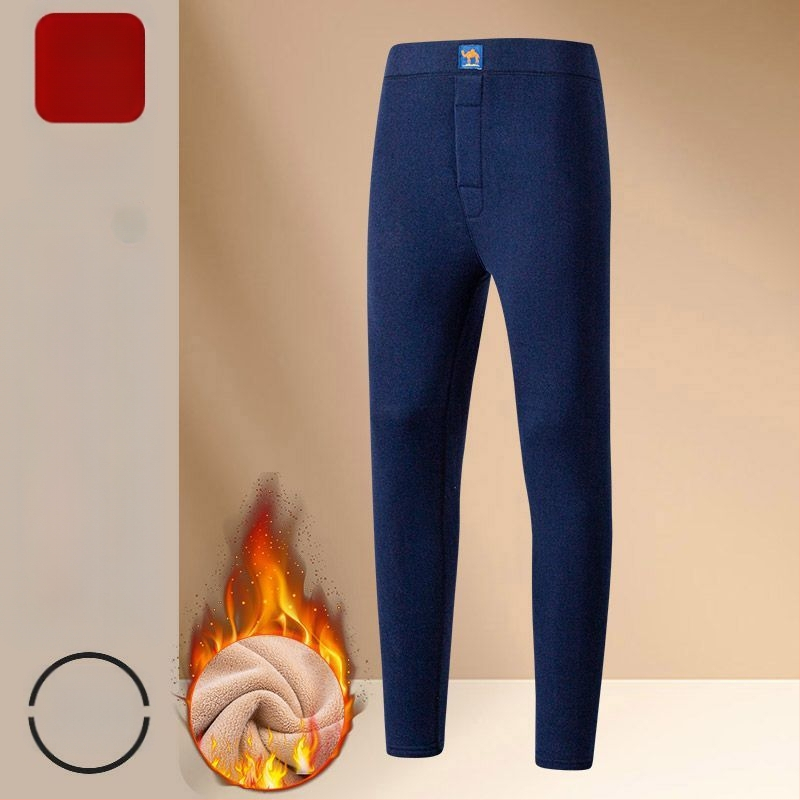 Tople hlače Povećanje 100% Camel hlače s flis podstavom, zadebljane tople muške hlače protiv starenja, visokog struka, za hladne nogavice