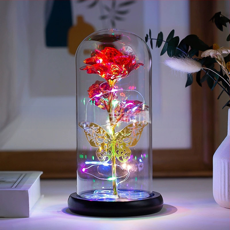 „Amazon Eternal Flower“ stiklinis dangtelis, 520 „Tanabata Flowers“ rožių dovanų dėžutė merginos kūrybinei gimtadienio dovanai