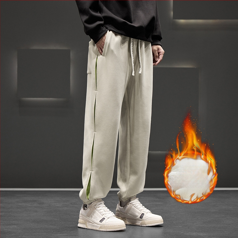 Adītas bikses, kas palielina sporta bikses JY purngalu 69F cenu kontrole plus izmērs plus resnas vilnas oderes sabiezējums