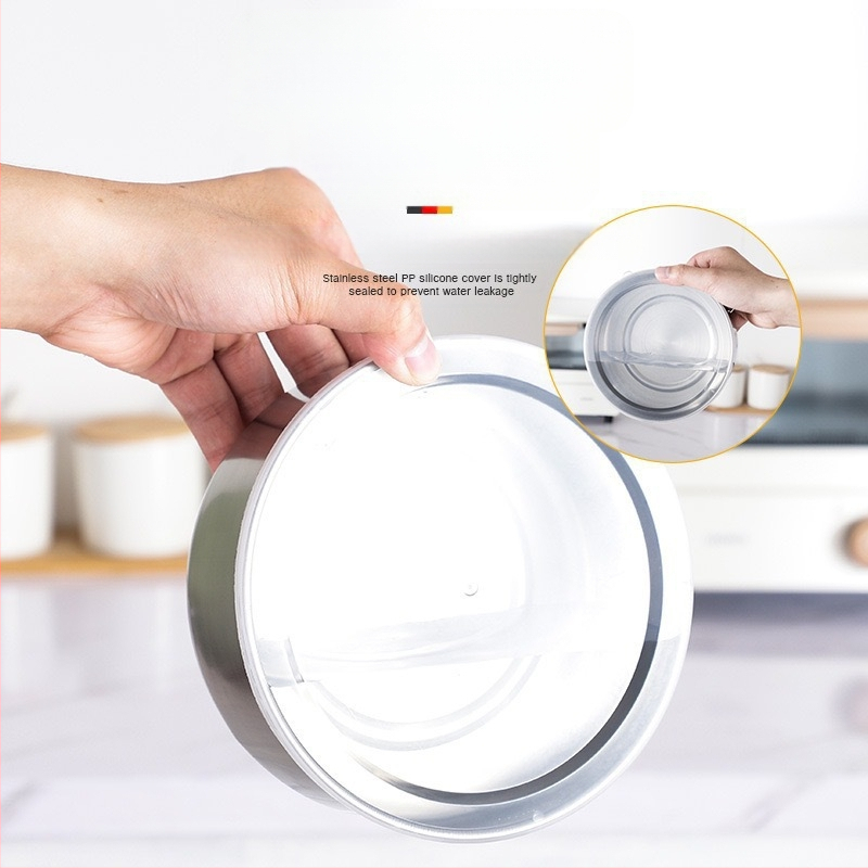 Tvornička izravna prodaja, set od pet dijelova od nehrđajućeg čelika s poklopcem, okrugli zatvoreni hladnjak, svježa pohrana kućanskih namirnica