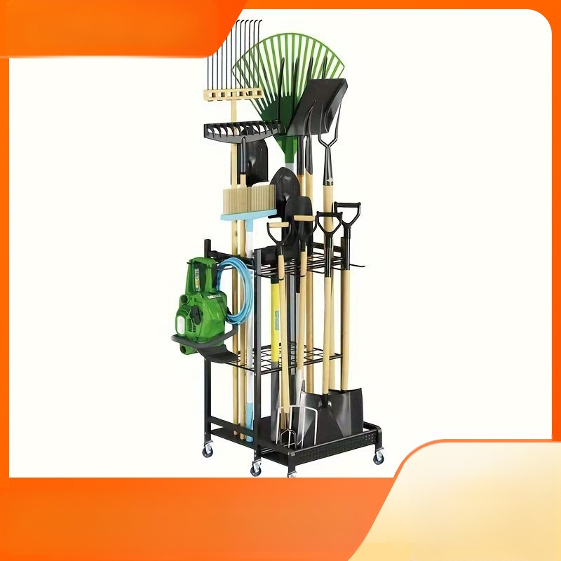 Amazon határokon átnyúló vas kerti szerszámtároló állvány függő lapát felmosó tároló állvány padlón álló kerti szervezet