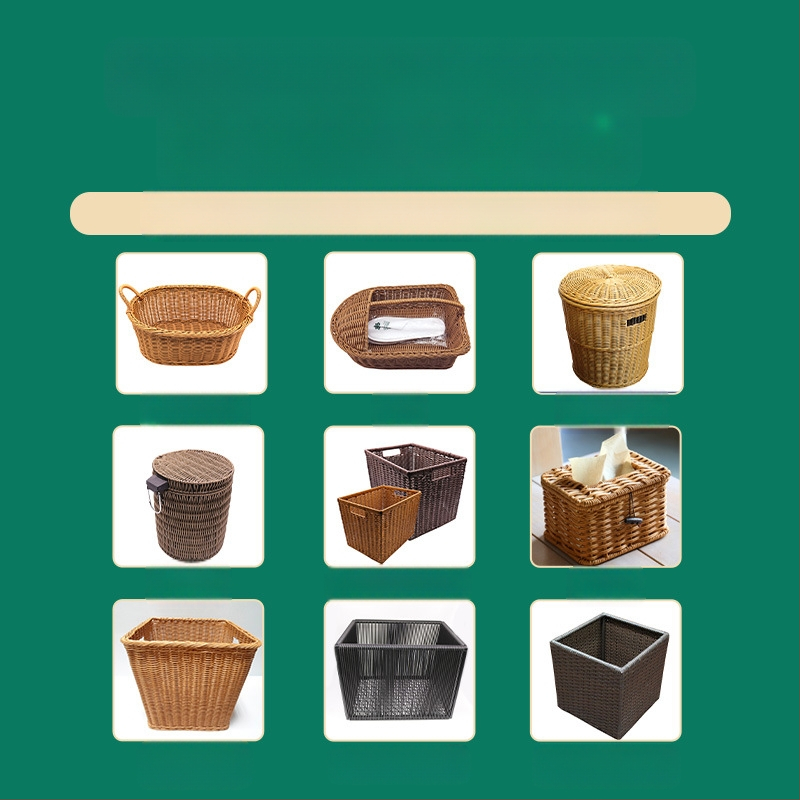 Guangzhou gyártó irodai íróasztal kábeltároló doboz utánzat rattan szőtt aljzat szalag doboz adatkábel rejtett tárolódoboz