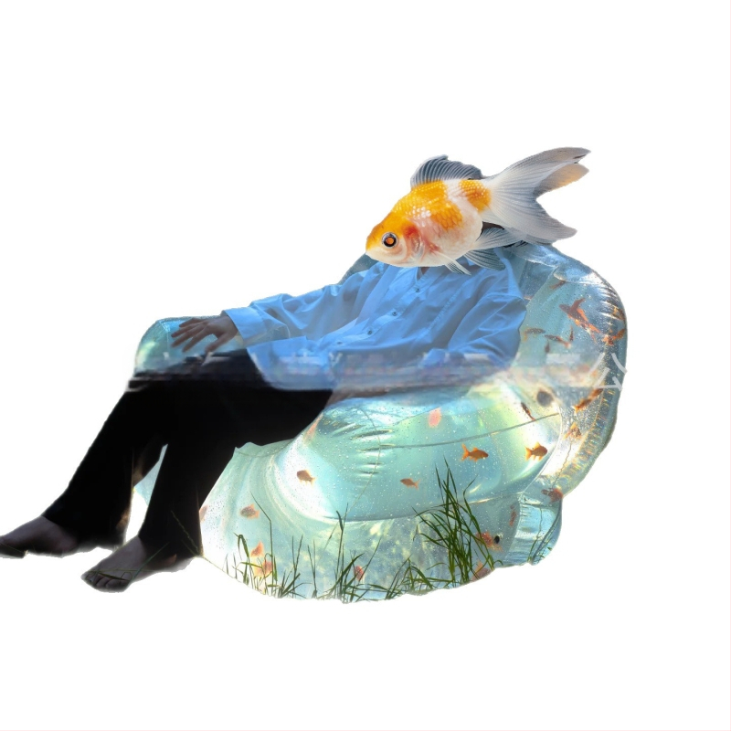 Pripučiama sofa, nešiojama lauke, permatoma pripučiama kėdė, fotografijos rekvizitai, vienvietės dekoratyvinės dekoracijos