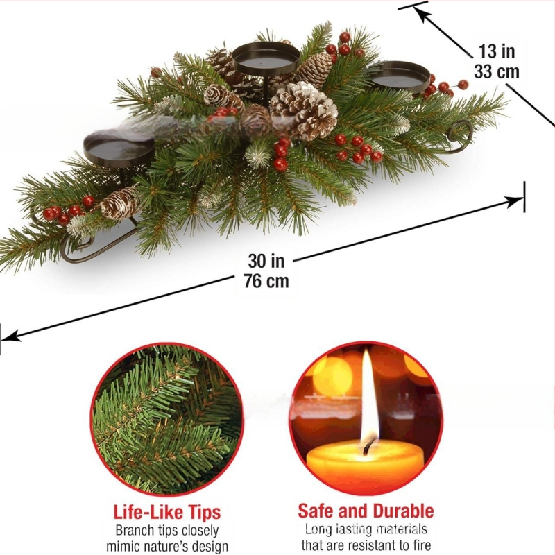 Νέο Χριστουγεννιάτικο Πτυσσόμενο Στεφάνι Κηροπήγιου, Στολίδια Κεριών, Χριστουγεννιάτικες Διακοσμήσεις, Χριστουγεννιάτικη Σκηνή, Στολίδια