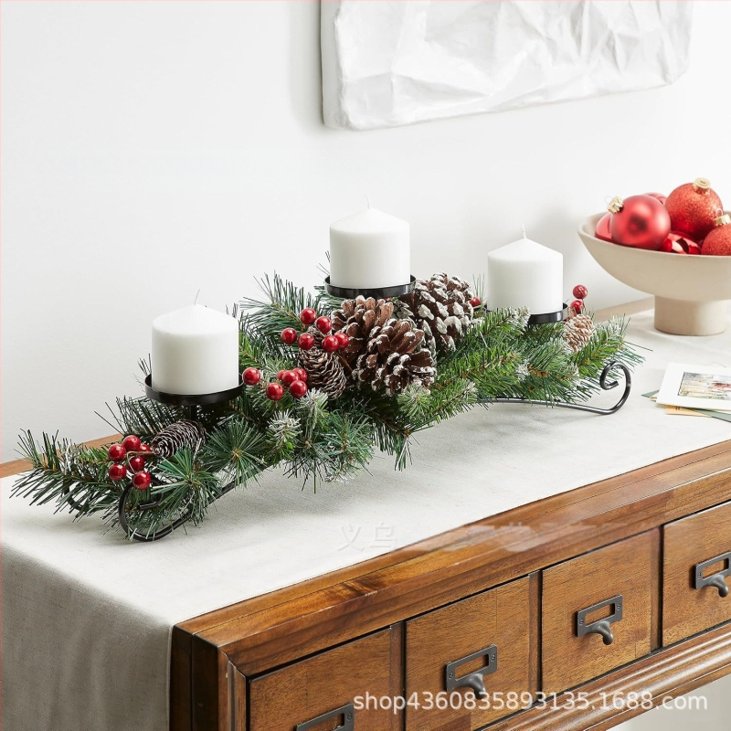 Νέο Χριστουγεννιάτικο Πτυσσόμενο Στεφάνι Κηροπήγιου, Στολίδια Κεριών, Χριστουγεννιάτικες Διακοσμήσεις, Χριστουγεννιάτικη Σκηνή, Στολίδια