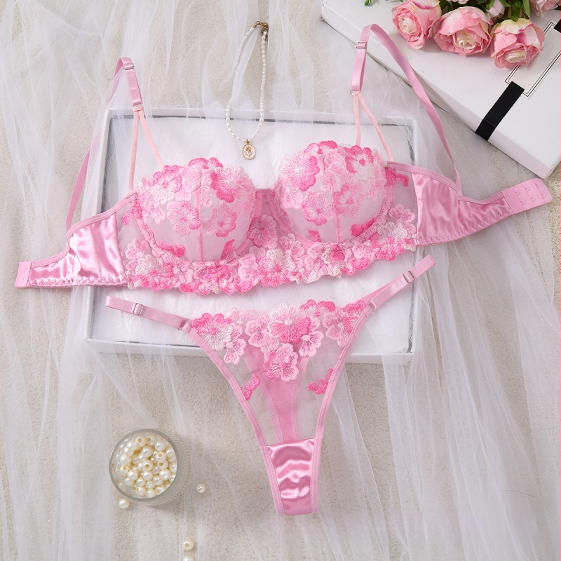 2025. aasta uus moodne seksikas aluspesu naiste lillelise tikandiga kvaliteetne üliõhuke läbipaistev seksikas aluspesu komplekt 121