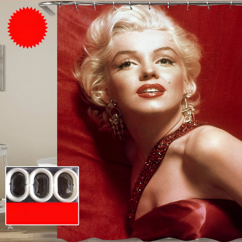 Új, személyre szabott divatos szépség digitális nyomtatású fürdőszobai függönyszövet poliészter vízálló zuhanyfüggöny nagykereskedelem