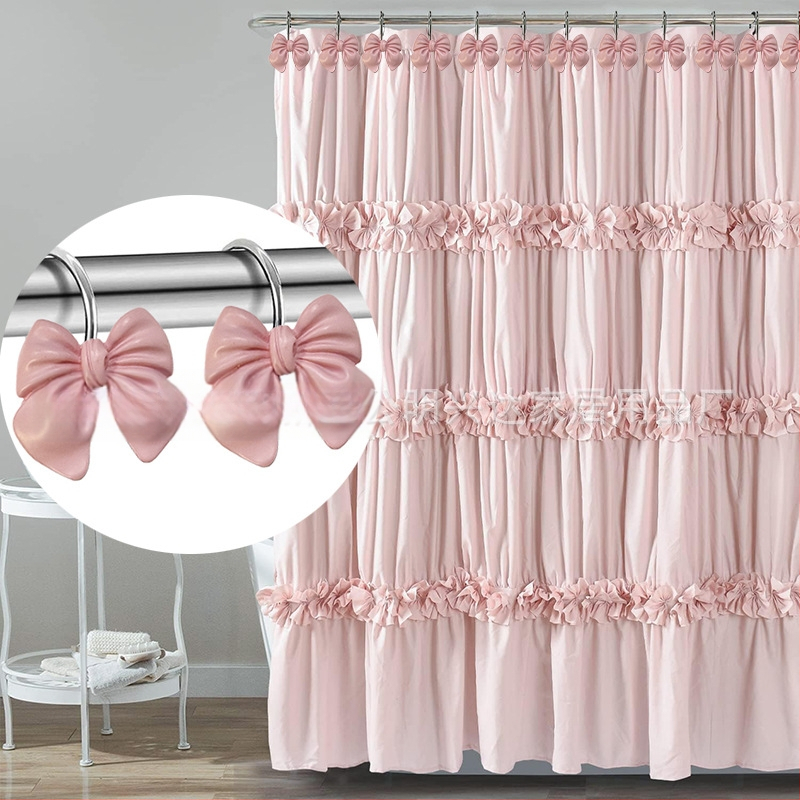 Határokon átnyúló, nagy eladású Amazon Temu Xiyin elegáns, új, gyantából készült, dekoratív zuhanyfüggöny-kampó