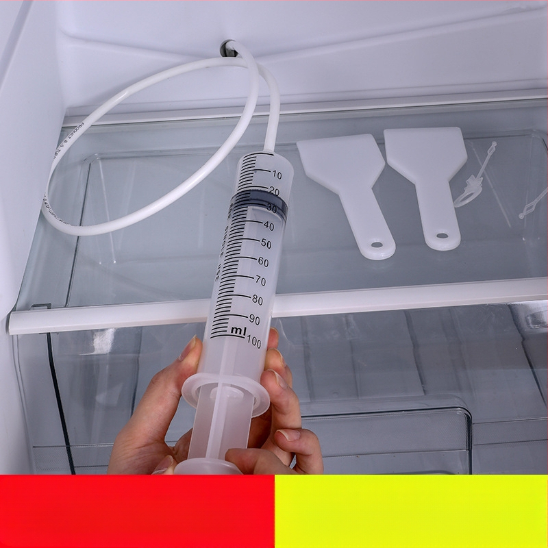 Šaldytuvo išleidimo angos žemsiurbės šepetys valymo įrankis šaldymo patalpos išleidimo vamzdis vanduo ledas užsikimšimas žemsiurbės valymas