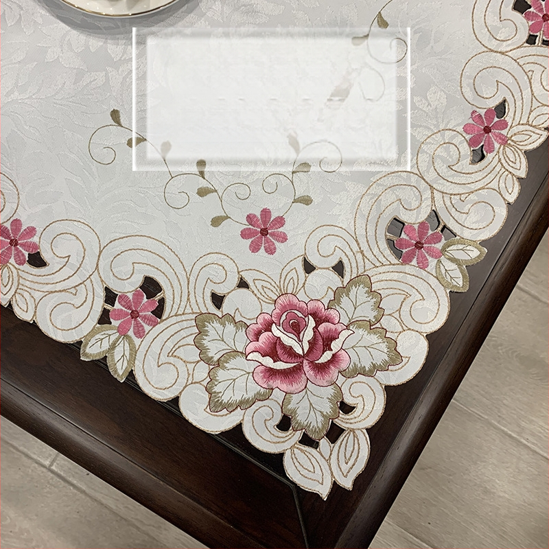 A5L európai stílusú dohányzóasztal terítő szövet négyzet alakú asztalterítő téglalap alakú forrázásgátló teafőző terítő modern egyszerű amerikai stílusú nappali