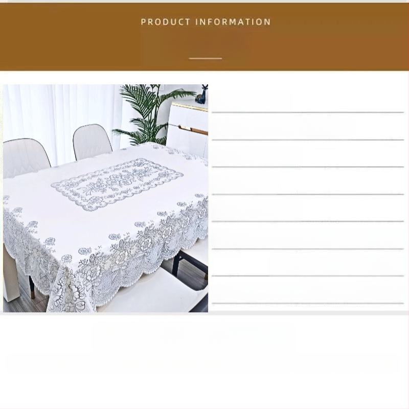 PVC mosásmentes téglalap alakú terítő vízálló olajálló forrázásgátló háztartási nappali európai stílusú klasszikus forró ezüst