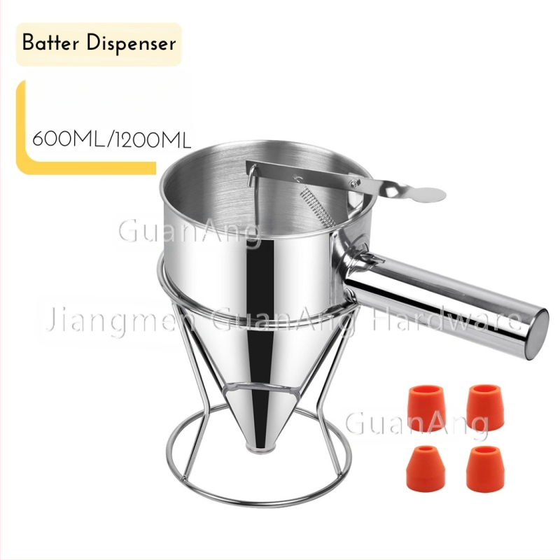 Testreszabott rozsdamentes acél tölcsér elválasztó polip golyók tészta adagoló konyhai eszköz levehető fogantyú gyártó