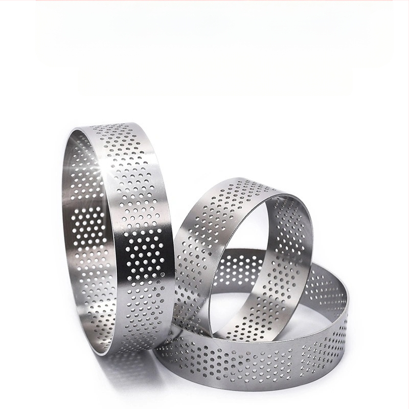 Lyukas mousse gyűrű rozsdamentes acél mousse gyűrű kerek tortagyűrű konyhai sütőeszköz torta mousse forma