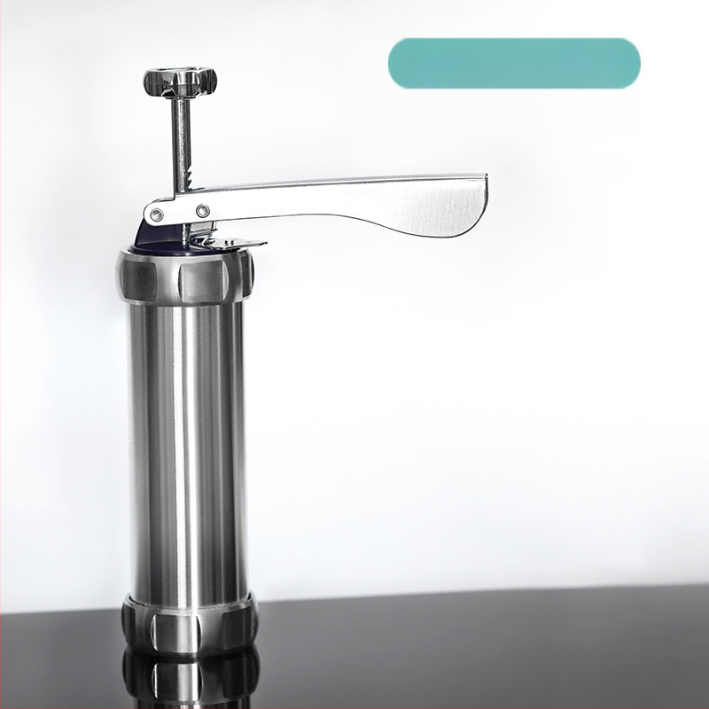 Slapukų formų pistoleto kepimo įrankiai, aliuminio lydinio dekoravimo burna, 20 tirpių pupelių išspaudimo maišelių rinkinys kepimui