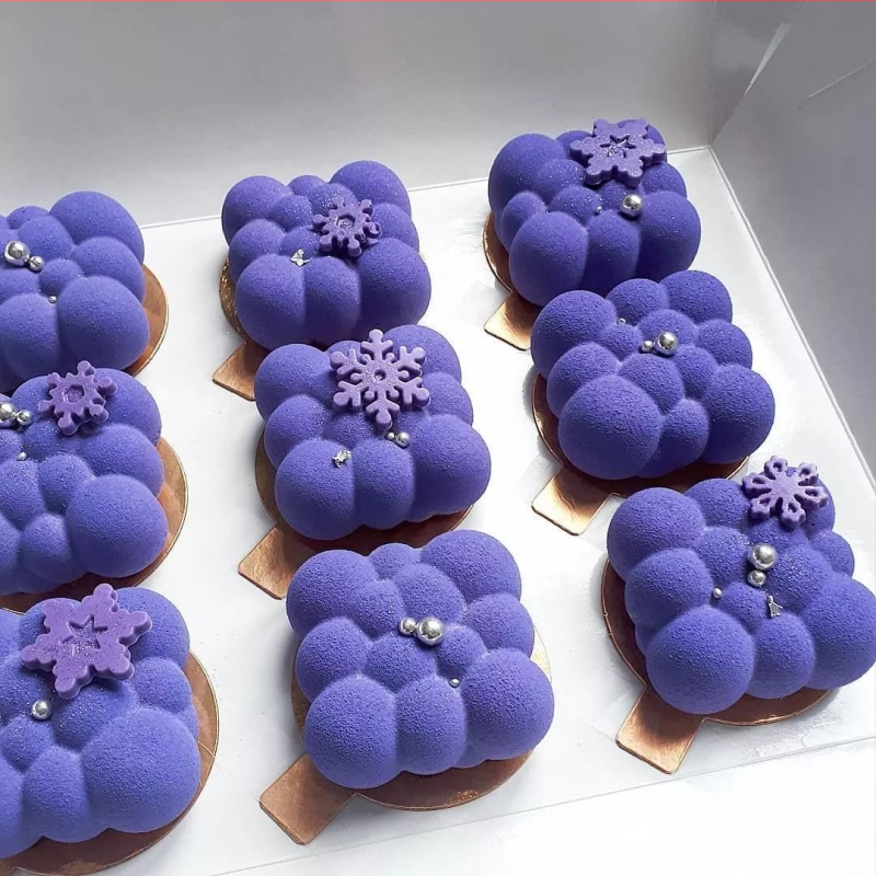 6 forme de silicon pentru tort mousse Xiangyun, model DIY, pentru copt, jeleu, mousse, mucegai de silicon, mucegai de copt