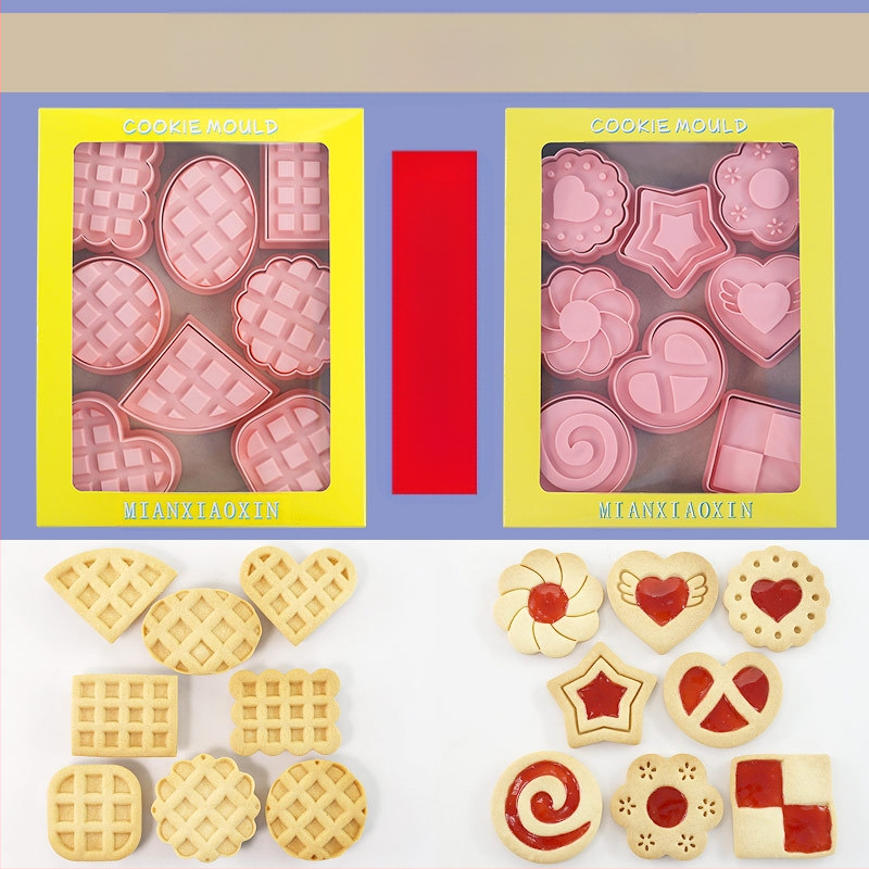 [Σετ 16 τεμαχίων] Φόρμα βάφλας για σάντουιτς με κρέμα, μαρμελάδα, φόρμα κοπής μπισκότων, δίπλωμα φόρμας ψησίματος