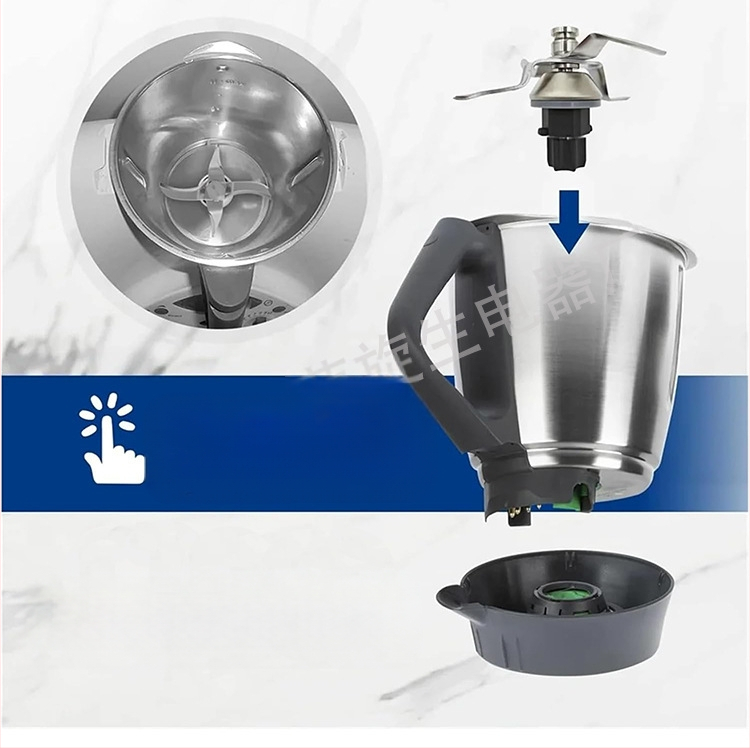 Tinka „Meishan Vorwork Thermomix TM31“ peilių galvutėms su pakeitimo peiliu iš nerūdijančio plieno