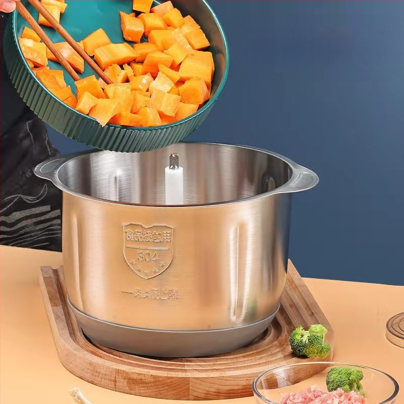 Трансгранична 5L готварска машина от неръждаема стомана, многофункционална месомелачка с голям капацитет, електрическа месомелачка, домакинска месомелачка