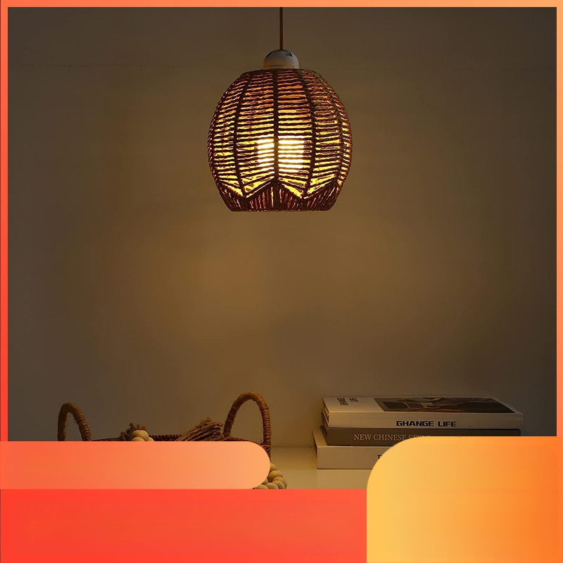 Kohandatud Hiina kootud lühter Jaapani retro pastoraalne rotangist kootud paviljon siseruumides söögitoa elutoa magamistoa lühter