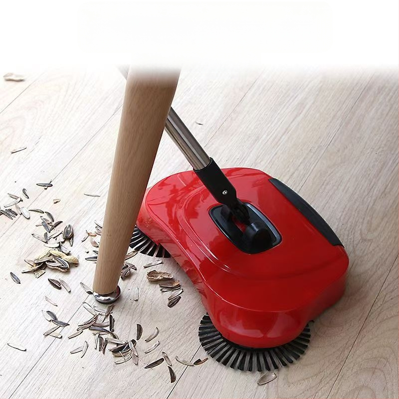 Kodumajapidamises kasutatav käsitsi surutav tolmuimeja, kaheotstarbeline pühkija, pehme hari, prügikühvli komplekt, kombineeritud laiskkarvadega pühkimishari