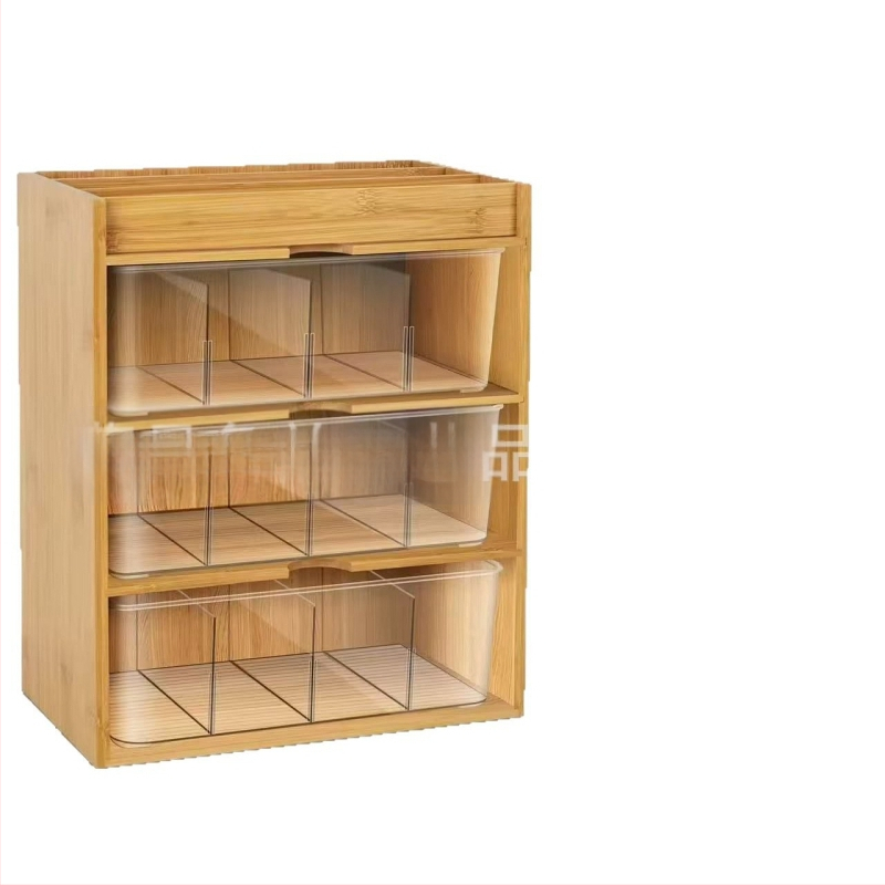 Fa teafilter tároló doboz Bambusz teatároló doboz Teafilter tároló állvány Fa kávépor tároló doboz