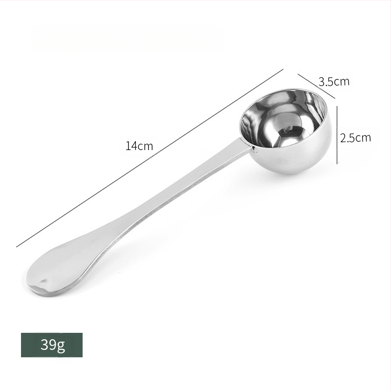 Gamyklinis matavimo šaukštas iš nerūdijančio plieno, vieno šaukšto, daugiafunkcis kavos šaukštas, ilga rankena, daugiafunkcis pieno miltelių matavimo šaukštas