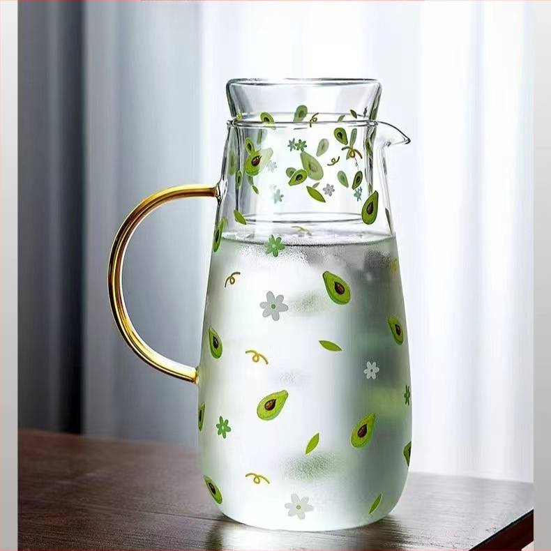 Aukštos temperatūros atsparus šalto vandens virdulys, didelės talpos buitinis, didelio borosilikatinio stiklo vandens virdulys, tinkantis arbatinukui, vieno asmens geriamojo vandens puodelis