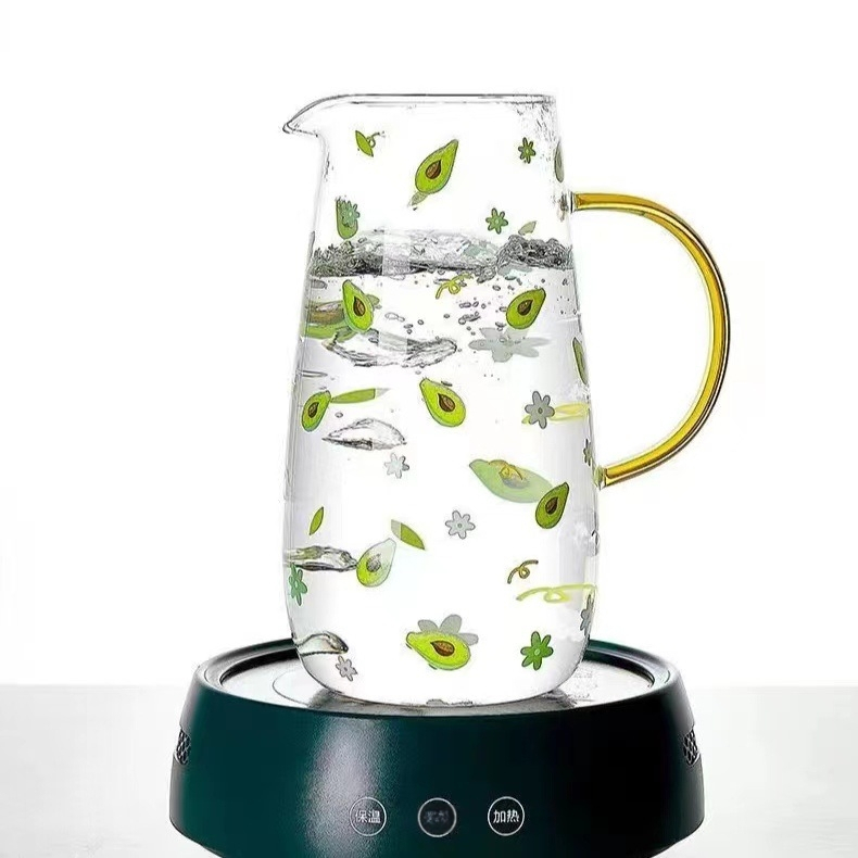 Aukštos temperatūros atsparus šalto vandens virdulys, didelės talpos buitinis, didelio borosilikatinio stiklo vandens virdulys, tinkantis arbatinukui, vieno asmens geriamojo vandens puodelis