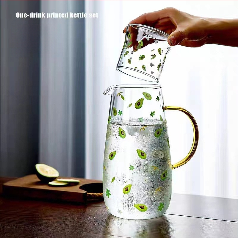 Aukštos temperatūros atsparus šalto vandens virdulys, didelės talpos buitinis, didelio borosilikatinio stiklo vandens virdulys, tinkantis arbatinukui, vieno asmens geriamojo vandens puodelis