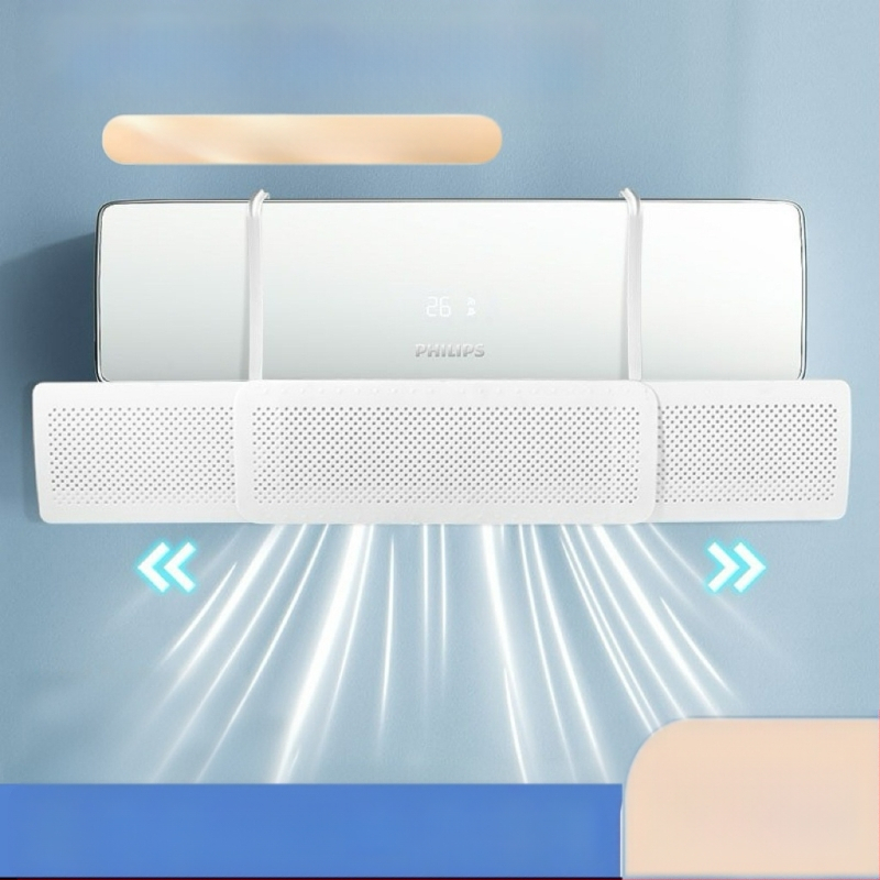 Дефлектор за вятър за климатик, предотвратяващ директно духане, щит за изхода за въздух, капак за насочване на вятъра след раждане, универсален за стенен монтаж, не е необходим монтаж