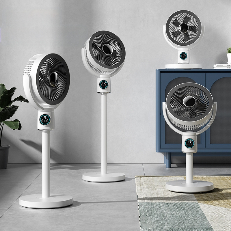 Határokon átnyúló népszerű légkeringető ventilátor, intelligens hangventilátor, háztartási asztali és állványos kettős célú teleszkópos rázófejes ventilátor, állóventilátor