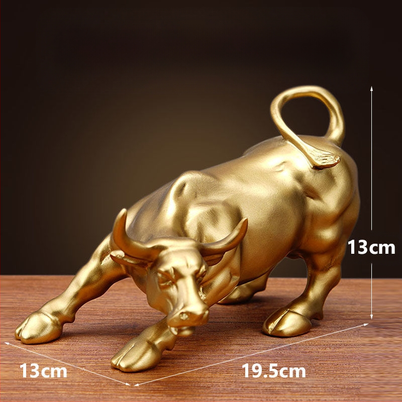 Wall Street Niuwang városi díszek otthoni nappali irodai íróasztal borosszekrény dekoráció bikaviadal-taurus gyanta kézművesség