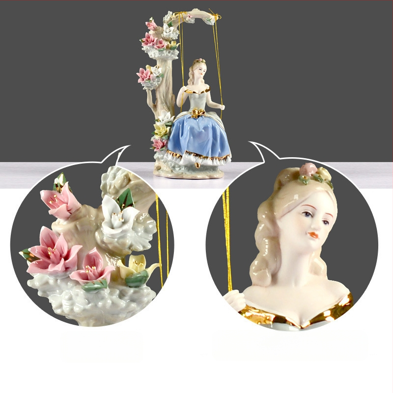 Euroopa stiilis keraamilised käsitöökaunistused kodukaunistused õukonnakiik lääne naiste elutoa telekakapi kaunistused