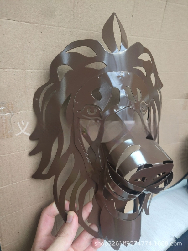 Nepriklausoma stotis Liūto galvos sienos menas Liūto galvos sienos menas skulptūra sienos menas Sienų dekoro pakabukas Sienų dekoras