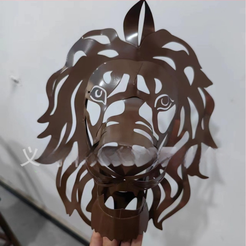 Nepriklausoma stotis Liūto galvos sienos menas Liūto galvos sienos menas skulptūra sienos menas Sienų dekoro pakabukas Sienų dekoras