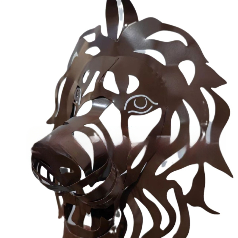 Nepriklausoma stotis Liūto galvos sienos menas Liūto galvos sienos menas skulptūra sienos menas Sienų dekoro pakabukas Sienų dekoras