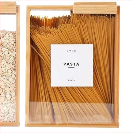 Drvena kutija za pohranu žitarica preko granica, zatvorena kutija za pohranu rižinih rezanaca za kuhinju, drvena kutija za distribuciju graha i žitarica