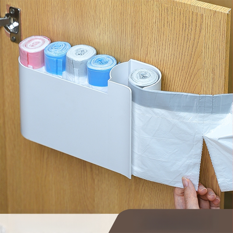 Alkalmi szemeteszsák tárolódoboz dupla nyílású fali tárolódoboz otthoni konyhaszekrény ajtó kivehető szemeteszsák tároló