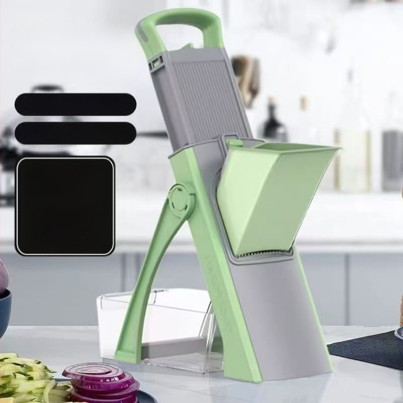 Piiriülene multifunktsionaalne köögiviljalõikur purustamiseks, viilutamiseks, tükeldamiseks, majapidamis- ja äriliseks riivimiseks, köögiköögiviljade lõikamise esemete hulgimüük