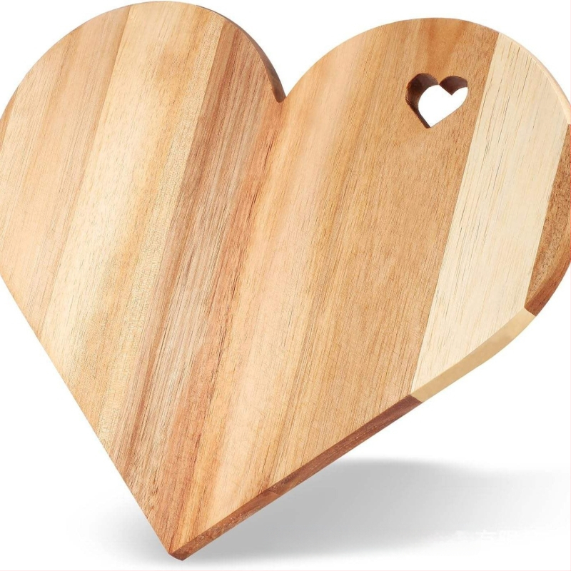 Fa szív alakú vágódeszka, háztartási szerelmi vágódeszka, sajttál, zöldséges tányér, sajttál, csemegetál